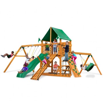 Frontier Swing Set w/ Amber Posts and Deluxe Green Vinyl Canopy - 01-0004-AP-1-360x365.jpg